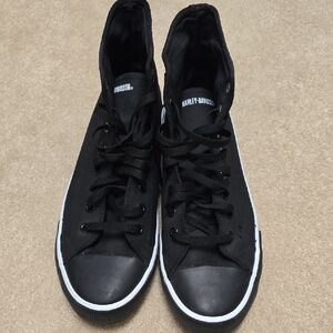 Harley-Davidson Men's Black Canvas Sneakers